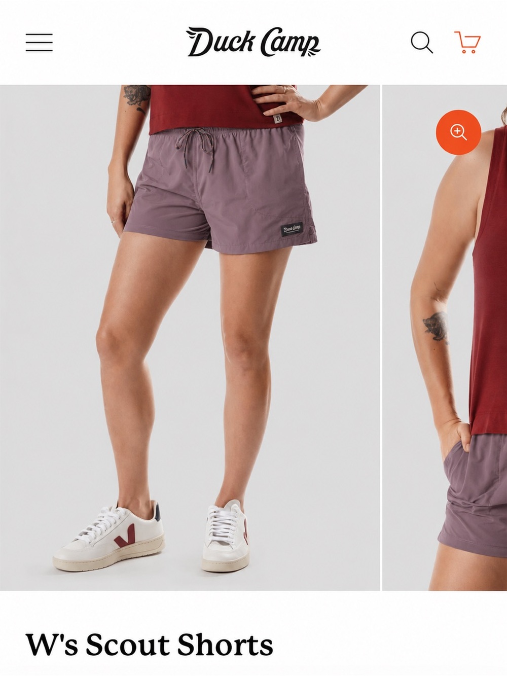 Duck Camp W's Scout Shorts in Dusty Mauve